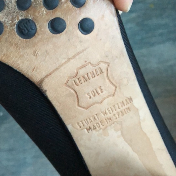 Vintage Stuart Weizman Black Square Heel Slip On Business Office Shoe - Picture 8 of 10